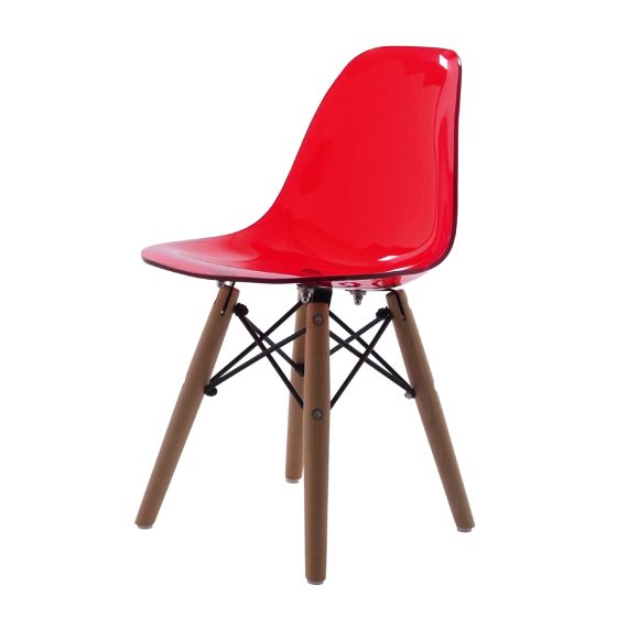 Eames children chair DSW Junior transparent red