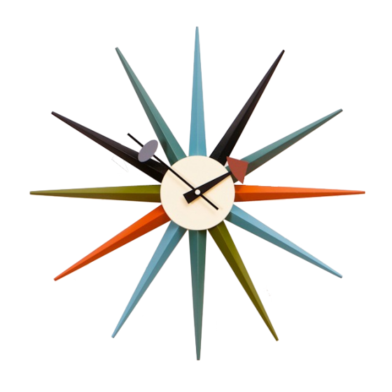 Nelson replica Starburst clock | wall clock multicolor