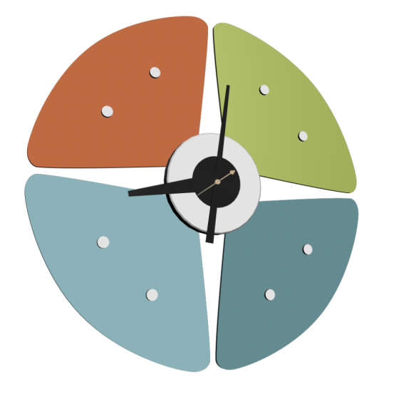 Nelson replica Petal Clock | wall clock multicolor