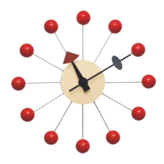 Nelson replica Ball Clock | wall clock red