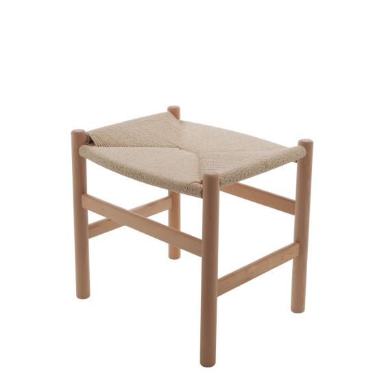 Wegner CH24 style footstool natural frame natural seat