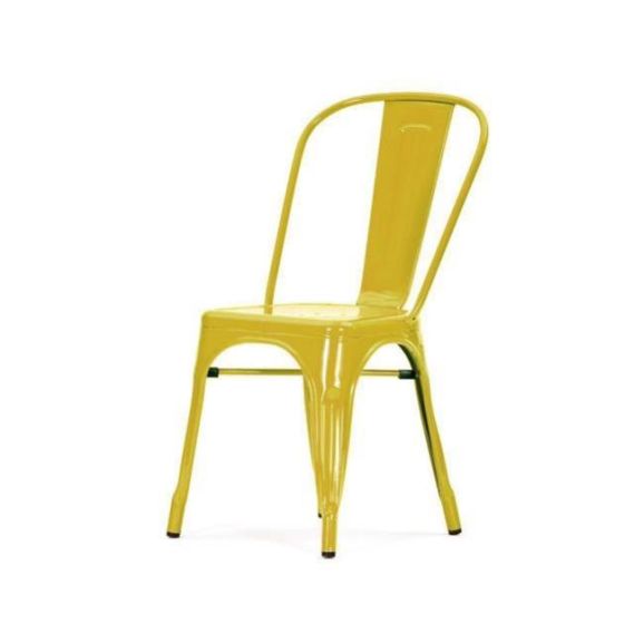 Xavier Pauchard Tolix style outdoor chair | terrace chair Stackable chair yellow