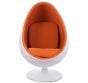 Eero Aarnio Egg Pod lounge chair shell:white upholstery: orange