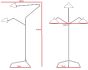 Serge Mouille Contemporary | gulvlampe 3-arm sort