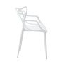 Snake chair white - side view