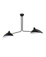 Serge Mouille Contemporary | hanglamp 2-arm zwart