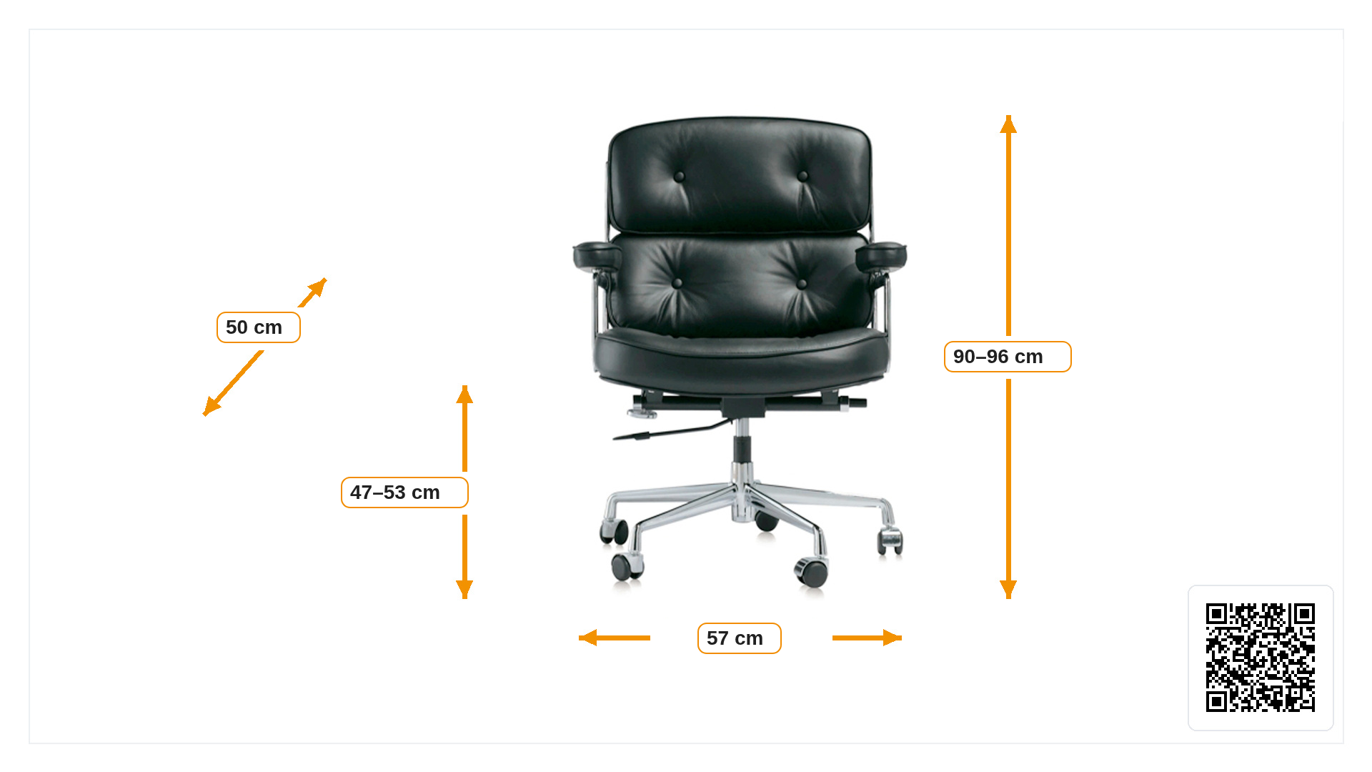 Dimensions de Chaise de bureau ES104