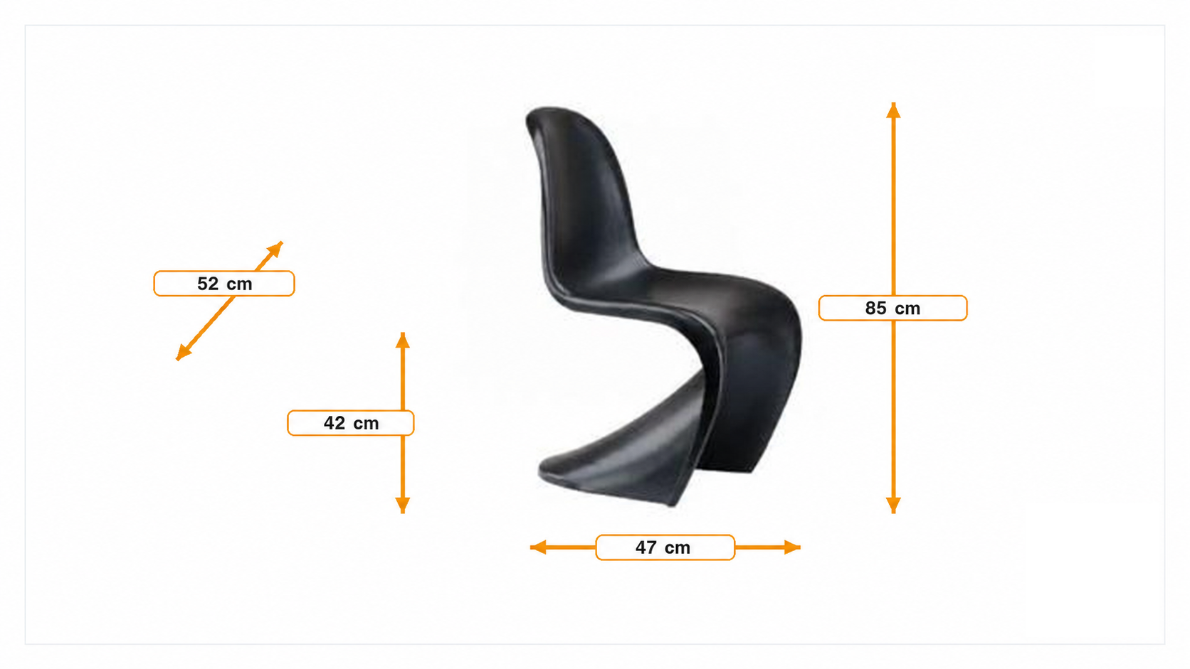 Dimensiones de Silla de comedor silla Panton lustroso