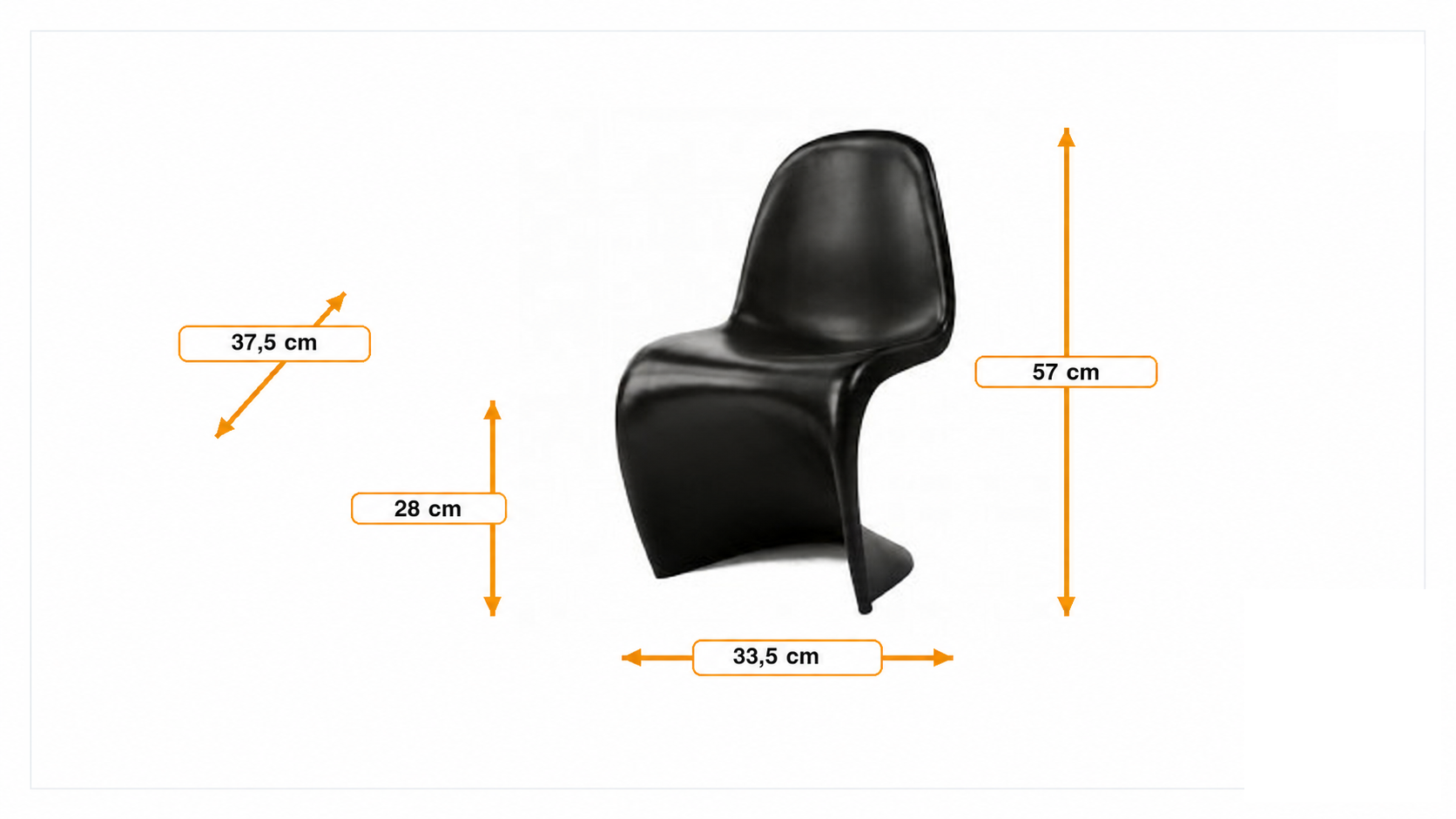 Dimensiones de Silla para niños silla Panton lustroso