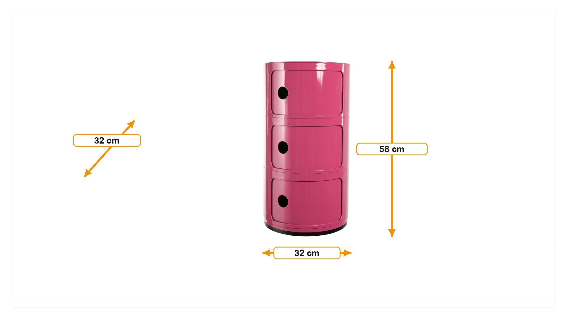 Mål for Opbevaring Componibili 58cm