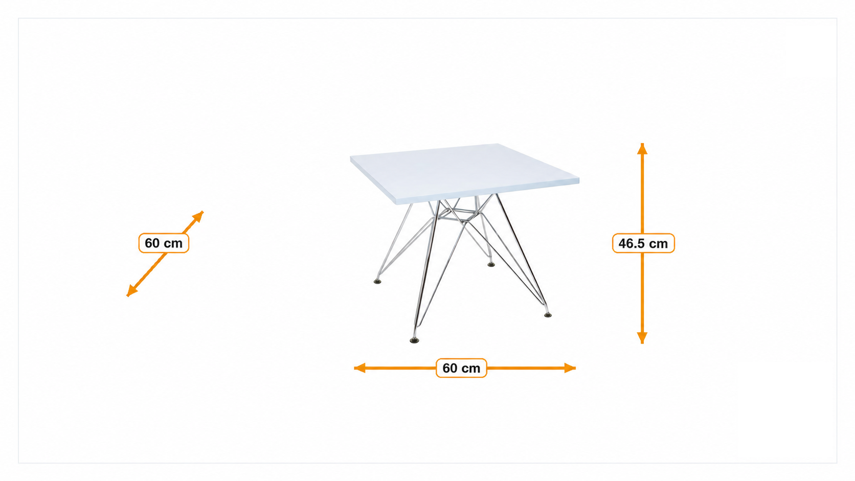 Abmessungen von Kindertisch CTR junior quadrat