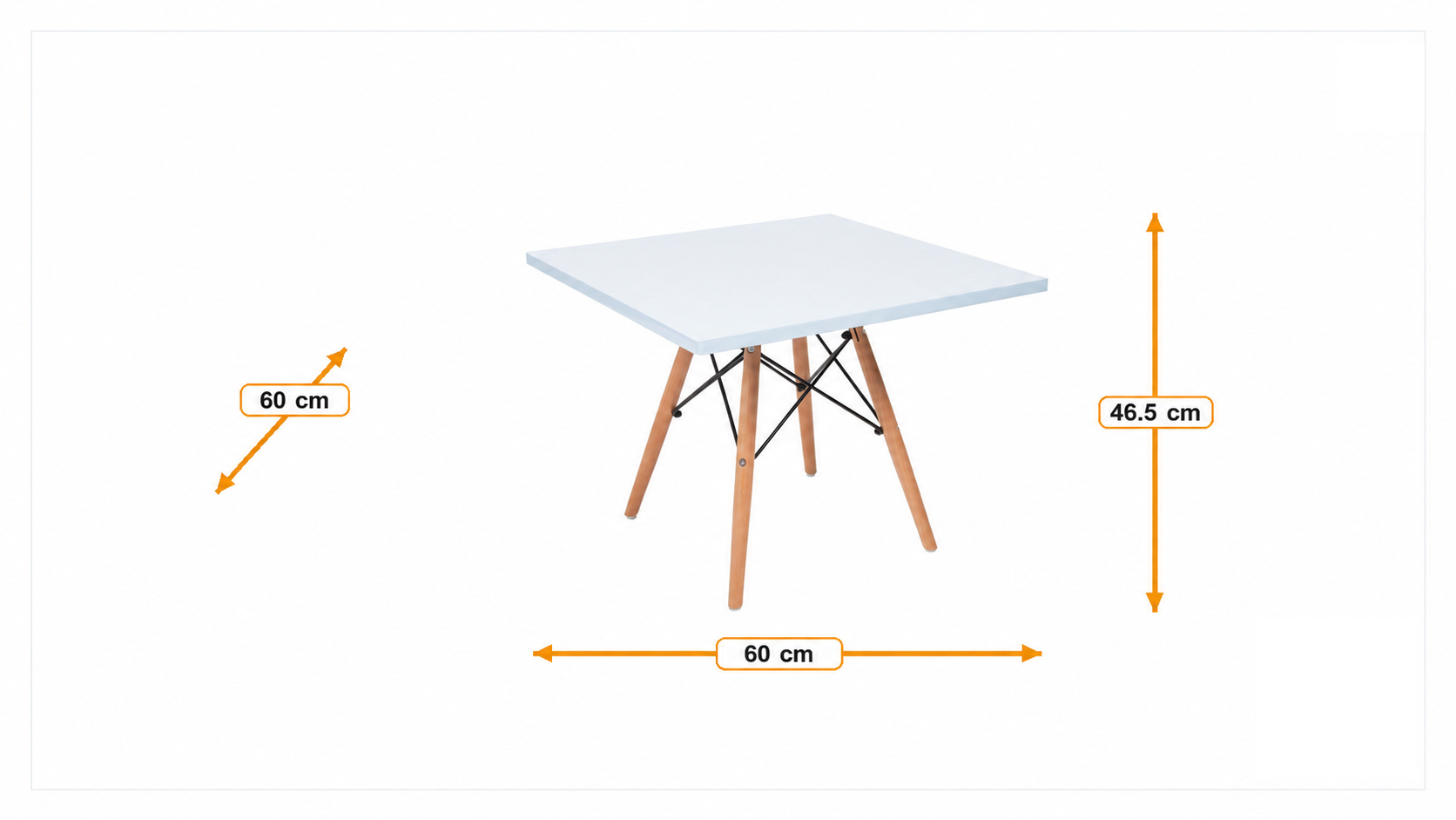 Abmessungen von Kindertisch CTW junior quadrat