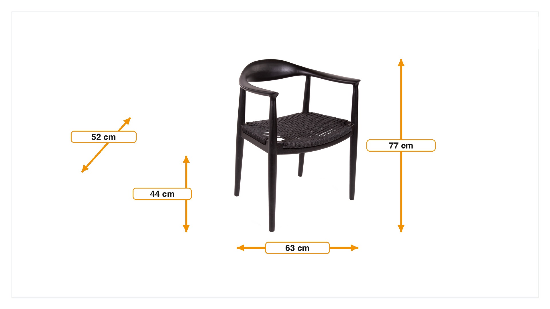 Dimensioni di Sedia da pranzo kennedy chair