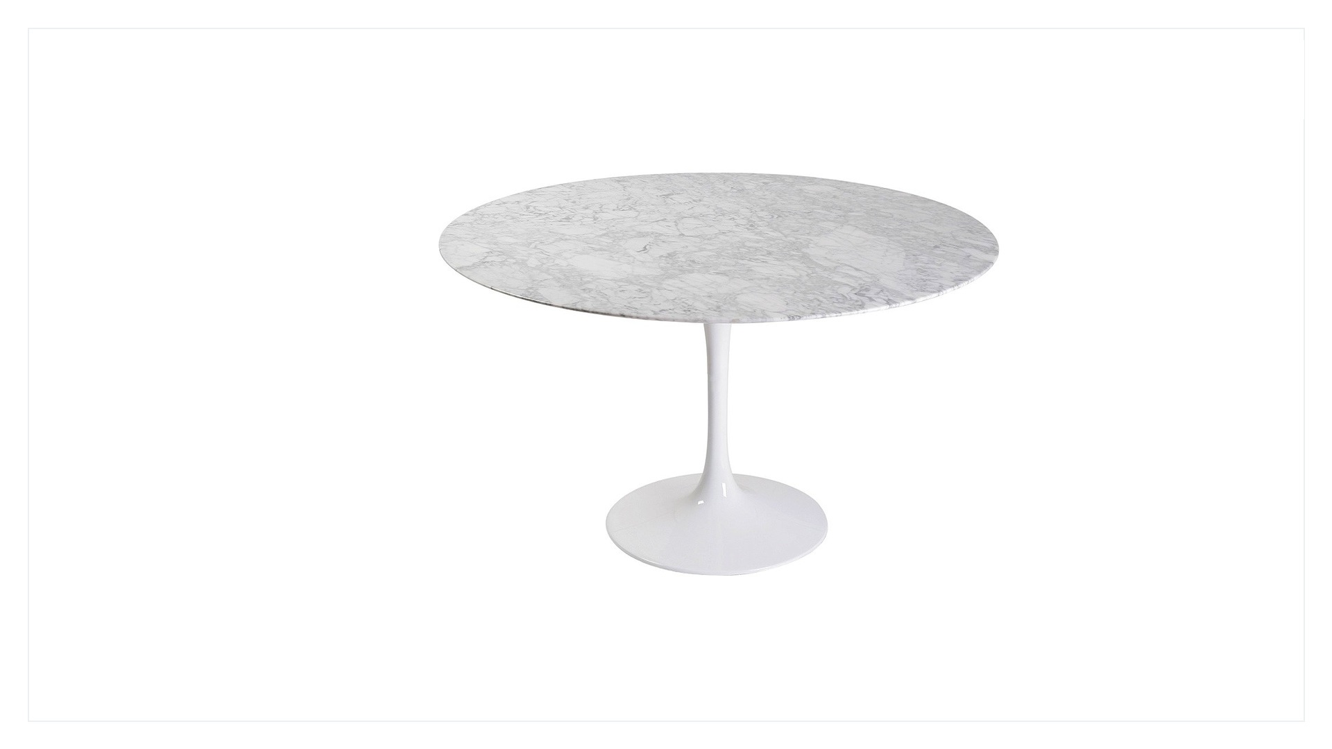 Dimensões de Mesa de jantar Tulip tabela 120 centímetros de mármore