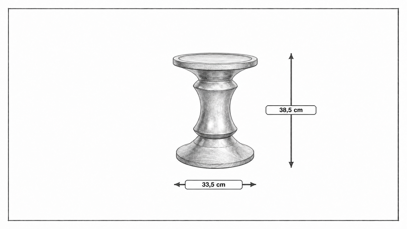 Dimensioni di Sgabello Stool