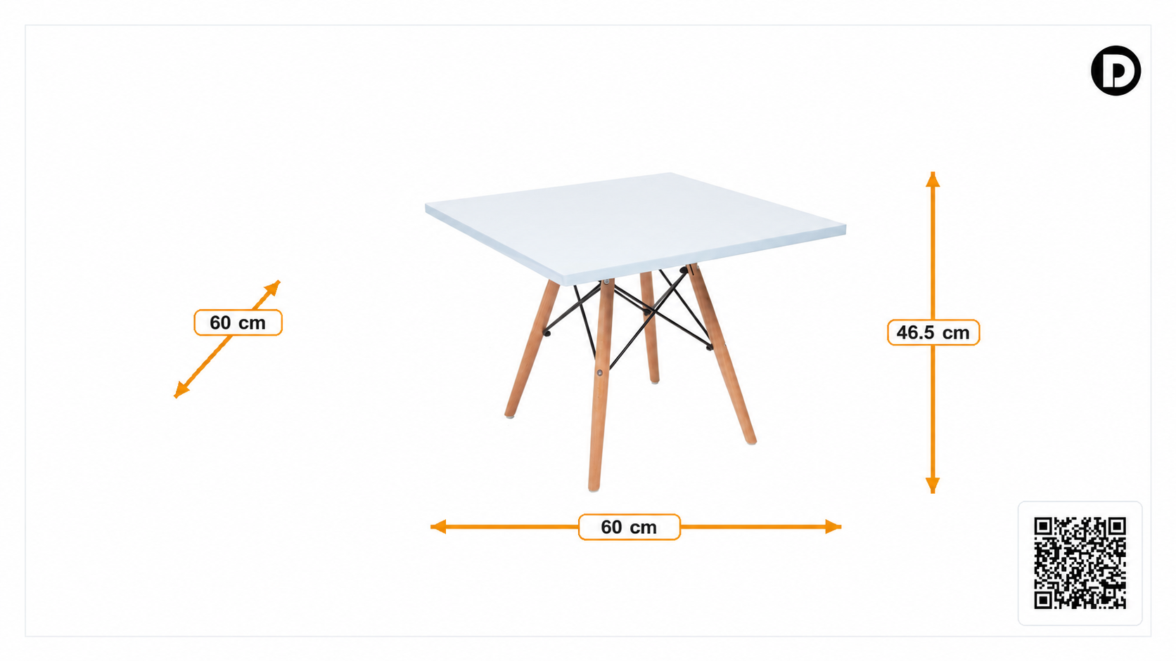 Dimensions de La table des enfants CTW carré juniors