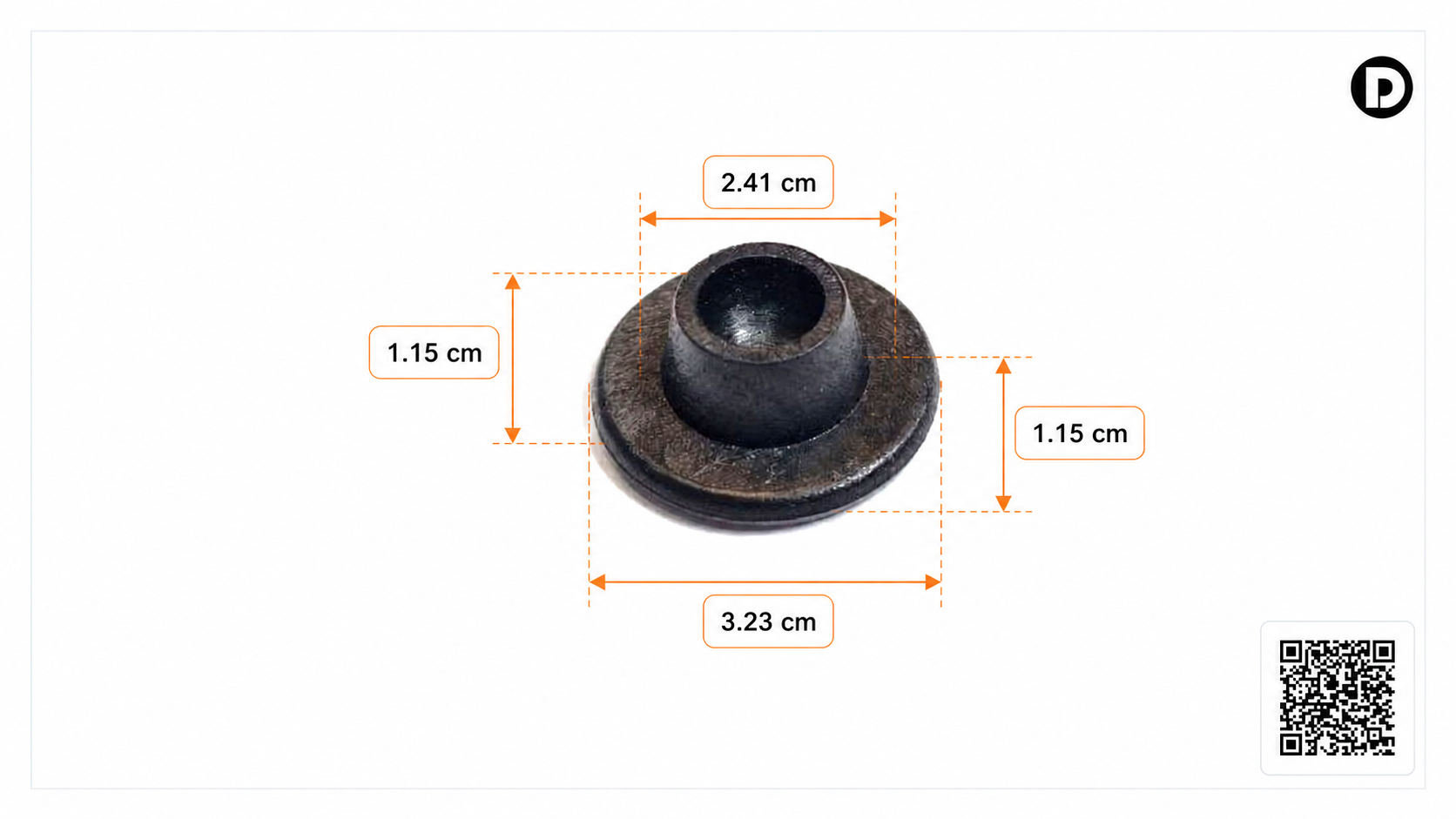 Product dimensions for Floor protectors Rod base plastic black