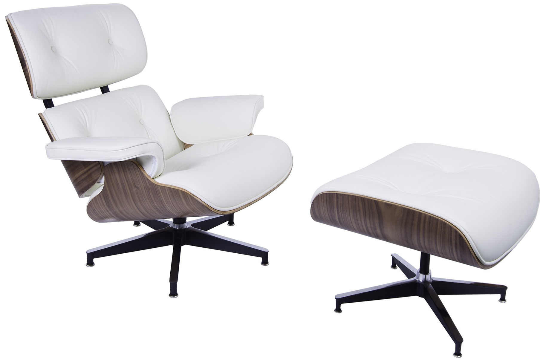 Lounge stoel met Hocker EA670 XL met actuele Dominidesign prijs op Eames Stoelen