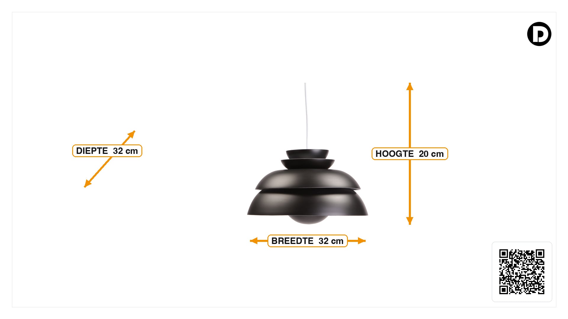 Afmetingen van Hanglamp Concert P1