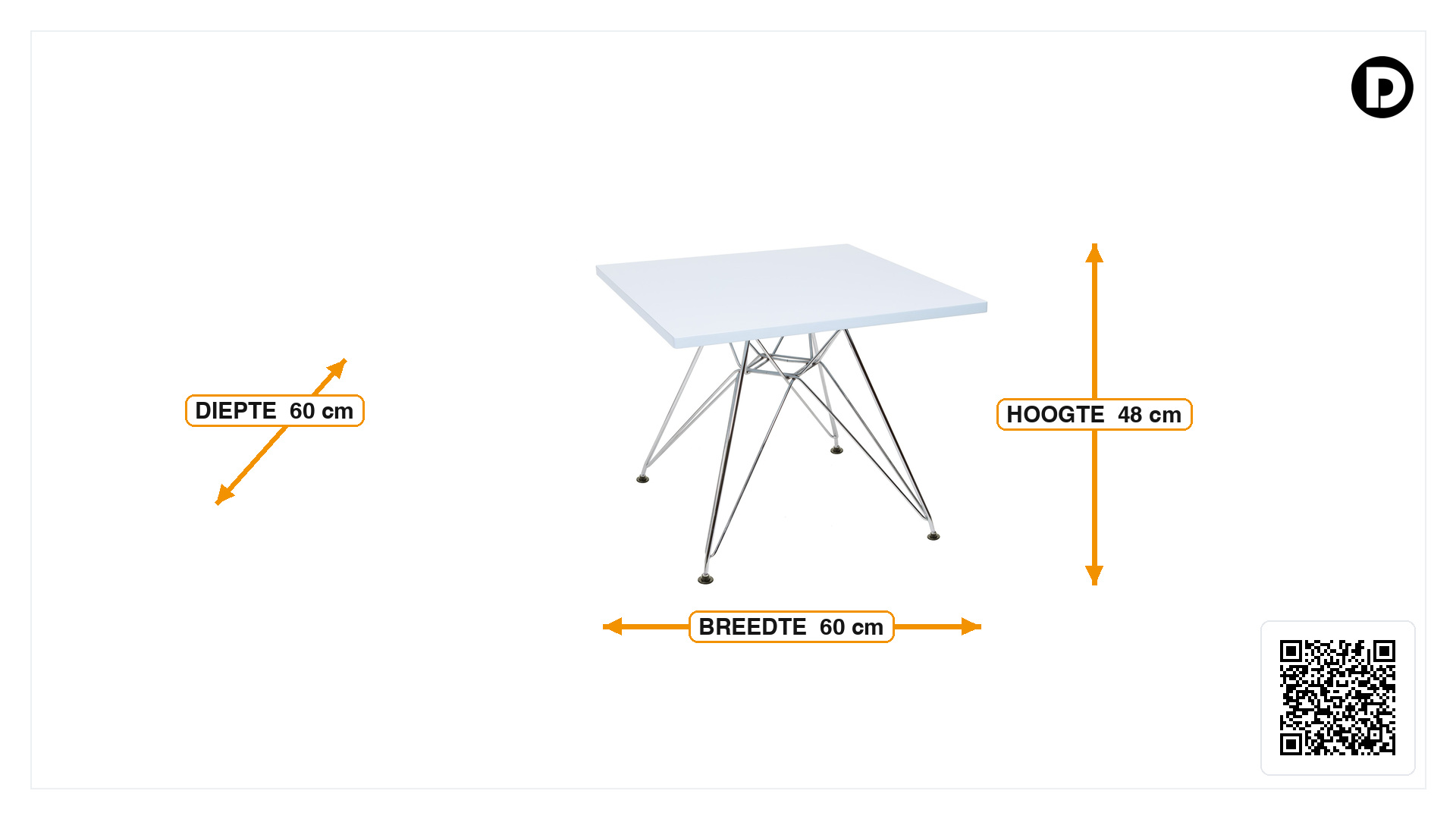 Afmetingen van Kindertafel CTR junior vierkant