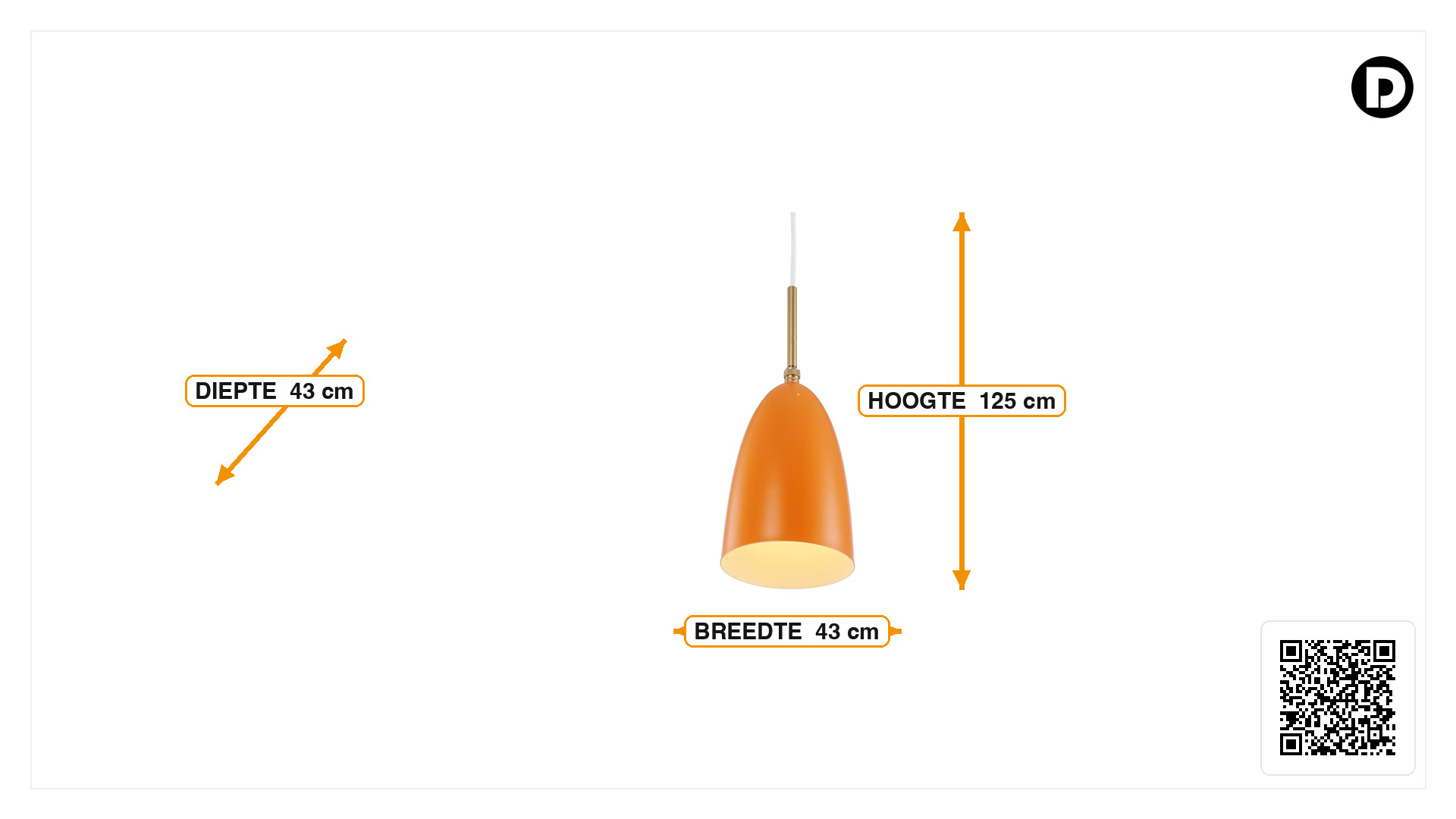 Afmetingen van Hanglamp Gräshoppa