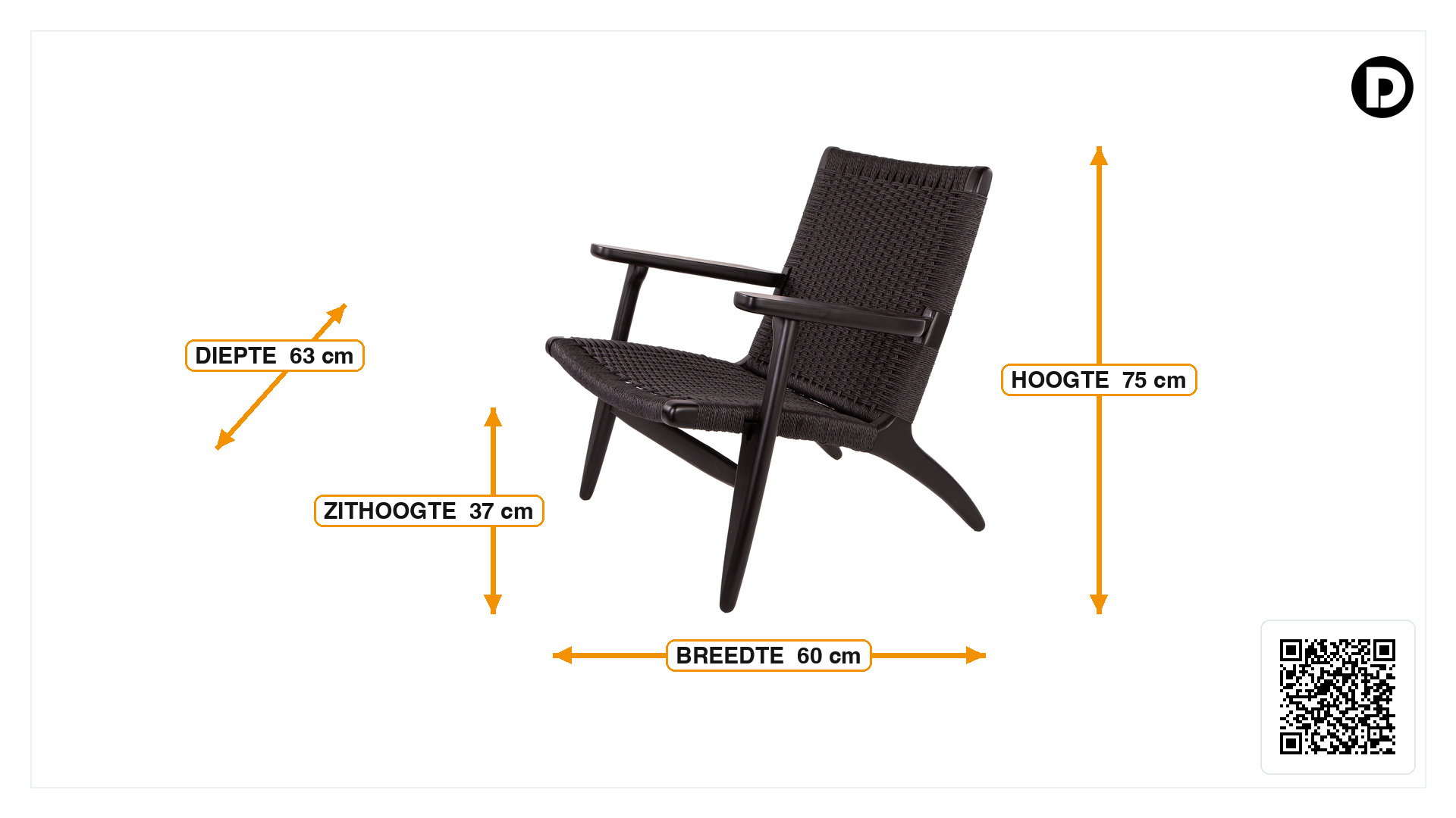Afmetingen van Lounge stoel Easy Chair