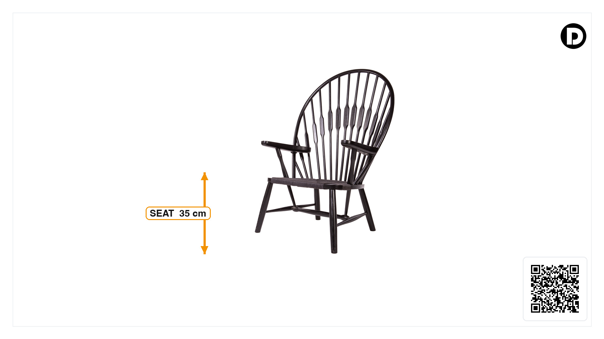 Product dimensions for Lounge chair Peacock