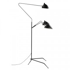 lampe à suspension Contemporary 3-bras noir logo