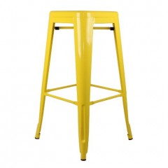 krzesło barowe Stołek barowy Tolix 77cm żółty logo