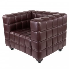 lounge stol Cube Chair brun logo