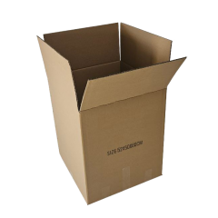 Cardboard folding box double wall 6mm 500x520x600mm brown logo