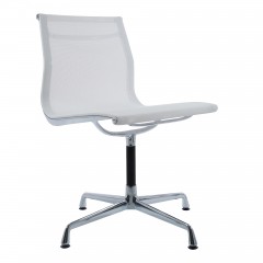 krzesło konferencyjne EA105 mesh na suwakach bez podłokietnika logo