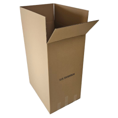 Caja plegable de cartón doble pared 6mm 500x700x990mm Marrón logo