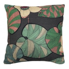 cushion cover IDRIS-chocolat excluding filling multicolor logo