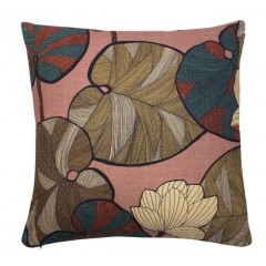 cushion cover IDRIS-vieux rose excluding filling multicolor logo