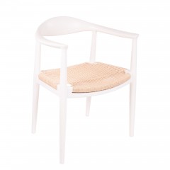 matsal stol kennedy chair vit logo