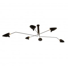 hanglamp Contemporary 6-arm zwart logo