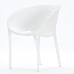 sedia terrazzo Soho Chair bianca logo
