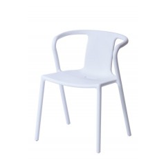 Chaise de terrasse Talent 4 blanc logo