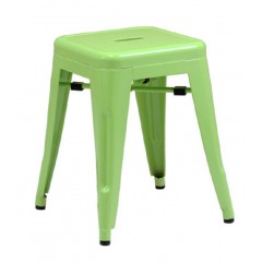 stool Tolix style barstool 48cm matt lightgreen logo