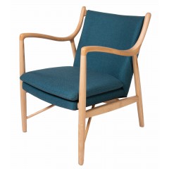 fauteuil 45 chaise bleu logo