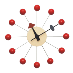 George Nelson Ball Clock red