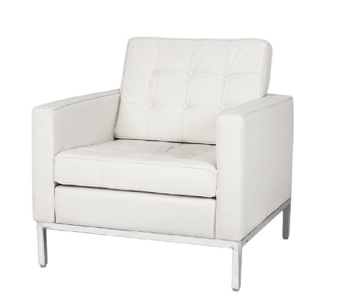 florence lounge chair white
