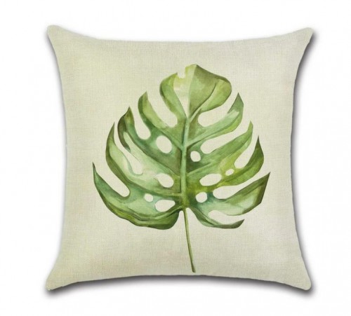 BY JAVY Green Leaf cushion cover