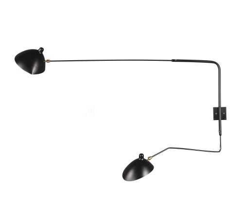 Contemporary wall light two arms