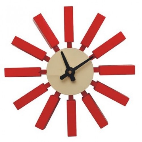 Nelson Block clock red