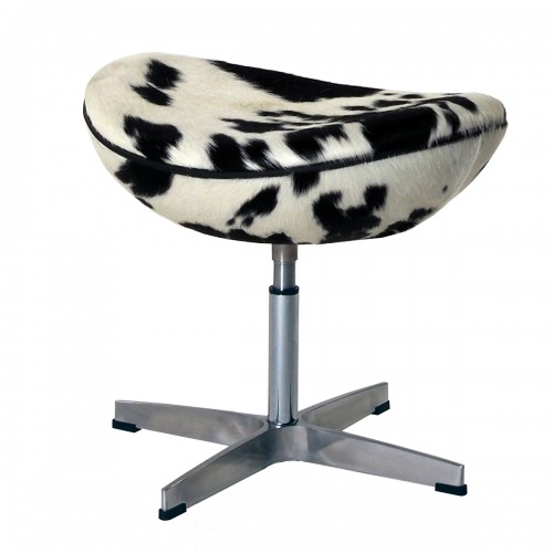 EGG footstool cowhide black white