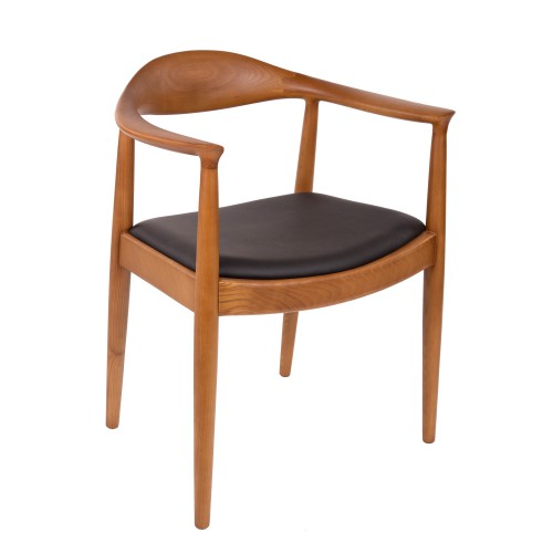 Wegner Kennedy Chair Dining Leather, Black Leather Arm Dining Chair