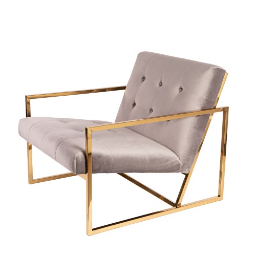 Dominidesign Vintage Velvet Lounge, Velvet Arm Chair