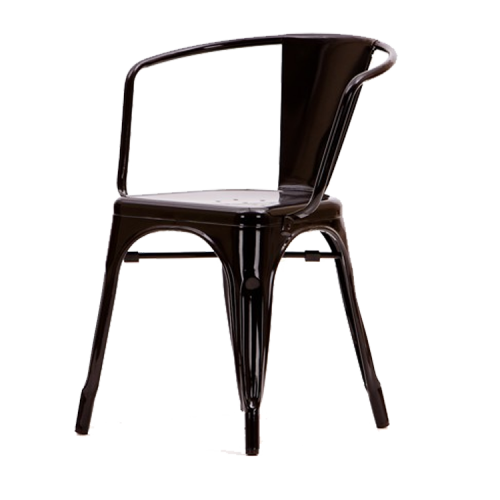 Xavier Pauchard Tolix terrace chair with armrests black